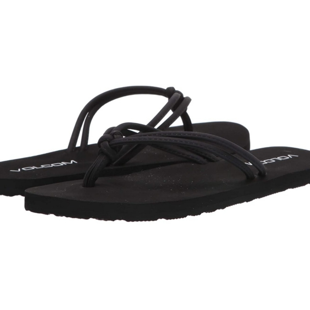 Ladies black flip flops